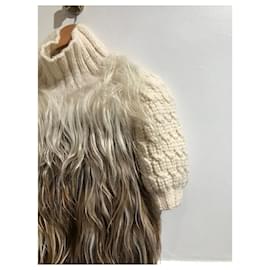 Fendi-FENDI Knitwear T.International XL Wool-Beige