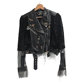 Alexander Mcqueen-ALEXANDER MCQUEEN Jackets T.International L Leather-Black