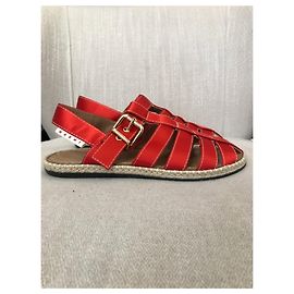 MARNI Sandals T.EU 38 Cloth Red