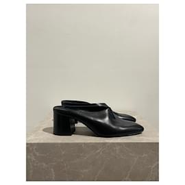 Hermès-HERMES Sandals T.EU 41 Leather-Black