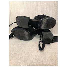 Saint Laurent-SAINT LAURENT Sandals T.EU 39.5 Suede-Black