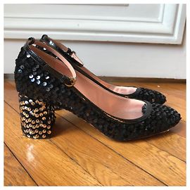 Saltos ROCHAS T.EU 37 Couro Preto