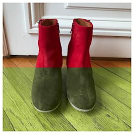 Lanvin-LANVIN Ankle boots T.EU 36 Suede-Red