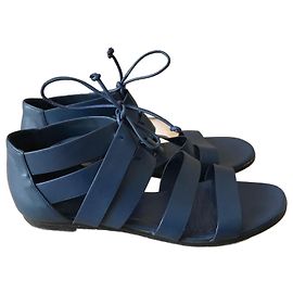 Hermès HERMES Sandals T.EU 40.5 Leather Blue