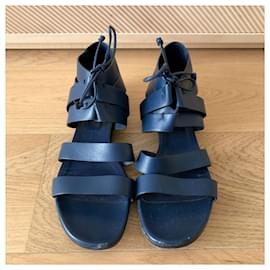 Hermès-HERMES Sandals T.EU 40.5 Leather-Blue