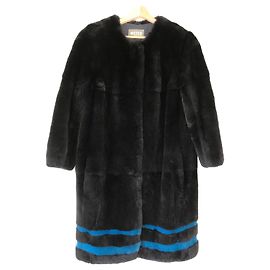 YVES SALOMON Jackets T.FR 40 Fur Black