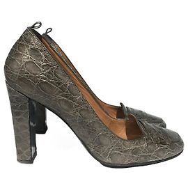 LAURENCE DACADE Heels T.EU 37 Exotic leathers Grey