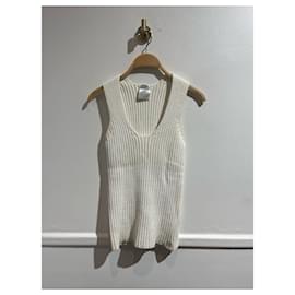 Chanel-CHANEL Tops T.FR 40 Cotton-White