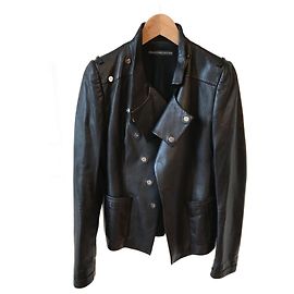 BALENCIAGA Jackets T.FR 40 Leather Black
