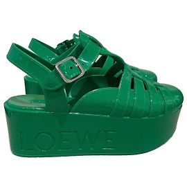 LOEWE Sandals T.EU 39 Plastic Green