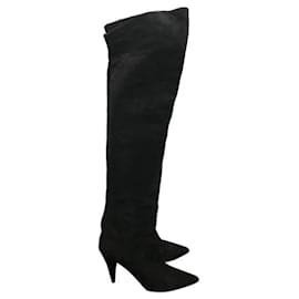 Saint Laurent-SAINT LAURENT Boots T.EU 40 Suede-Black