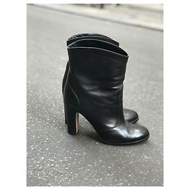 GIANVITO ROSSI Ankle boots T.EU 37.5 Leather Black