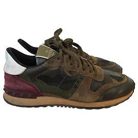 Baskets VALENTINO GARAVANI T.EU 41 Suède Kaki