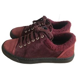 CHANEL Trainers T.EU 36 Suede Bordeaux