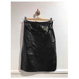 Gucci-GUCCI Skirts T.IT 38 Leather-Black