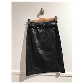 Gucci-GUCCI Skirts T.IT 38 Leather-Black