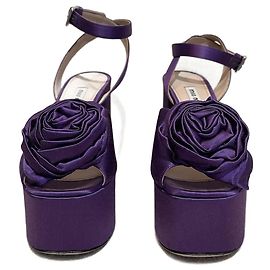 MIU MIU Sandalen T.EU 37.5 Stoff Lila