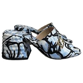 Fendi-FENDI Sandals T.EU 38 Cloth-Blue