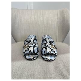 Fendi-FENDI Sandals T.EU 38 Cloth-Blue