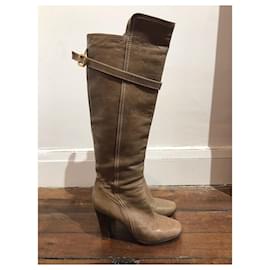 Chloé CHLOE Boots T.EU 36 Leather Beige