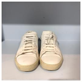 Saint Laurent-SAINT LAURENT Trainers T.EU 38 Leather-White