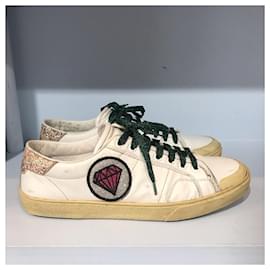Saint Laurent-SAINT LAURENT Trainers T.EU 40 Leather-White