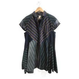 SACAI Dresses T.International S Cotton Navy blue