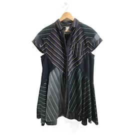 Sacai-SACAI Dresses T.International S Cotton-Navy blue