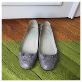 Balenciaga-BALENCIAGA Ballet flats T.EU 36 Leather-Grey