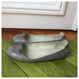 Balenciaga-BALENCIAGA Ballet flats T.EU 36 Leather-Grey