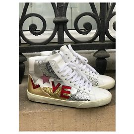 Baskets SAINT LAURENT T.EU 35.5 Cuir Multicolore