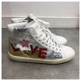 Saint Laurent-SAINT LAURENT Trainers T.EU 35.5 Leather-Multiple colors