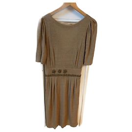 Chloé CHLOE Vestidos T.Internacional S Linho Bege
