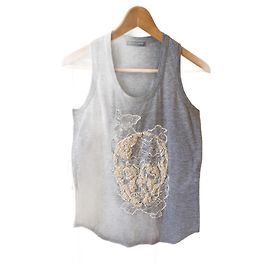 ALEXANDER MCQUEEN Tops T.FR 34 Cotton Grey