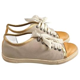 Lanvin-LANVIN Trainers T.EU 35 Cloth-Beige