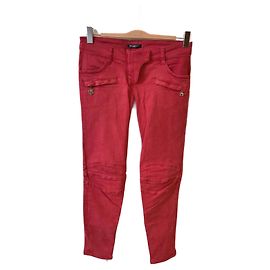 Jeans BALMAIN T.FR 38 Cotone Rosa