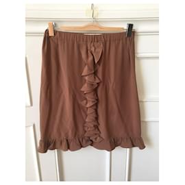 Faldas MARNI T.FR 36 Seda Camello