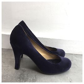 Tacchi LANVIN T.EU 37 Velluto Blu navy