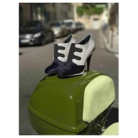 Fendi-FENDI Ankle boots T.EU 38 Leather-Navy blue