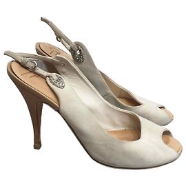 GIUSEPPE ZANOTTI Heels T.EU 38 Suede Beige