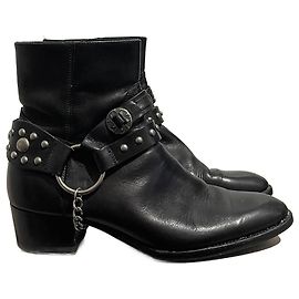 SAINT LAURENT Ankle boots T.EU 36.5 Leather Black