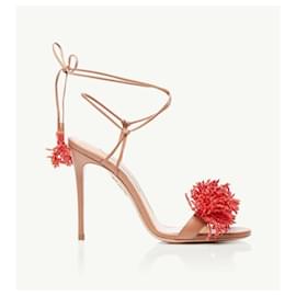 Aquazzura-AQUAZZURA Sandals T.EU 38 Leather-Red