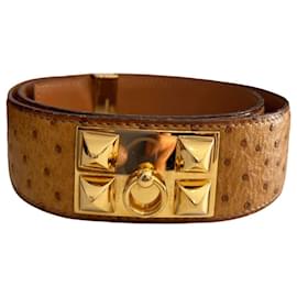 Hermès-HERMES Belts T.International S Leather-Camel