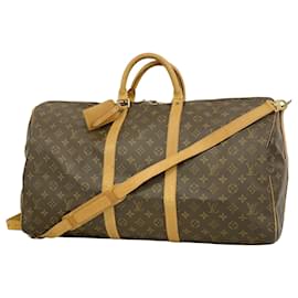 Louis Vuitton-Louis Vuitton Keepall Bandouliere 55-Brown