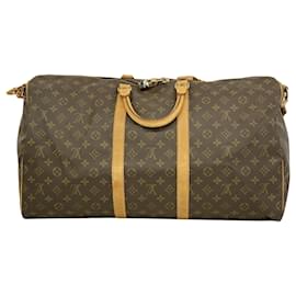 Louis Vuitton-Louis Vuitton Keepall Bandouliere 55-Brown