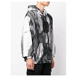 Mcq-MCQ BY ALEXANDER MCQUEEN Graphic-print Cotton Hoodie In Schwarz-Black,White