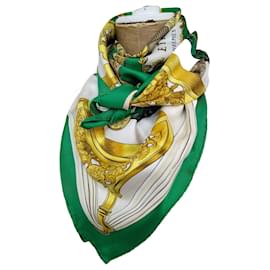 Hermès-Silk scarves-Dark green