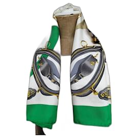 Hermès-Silk scarves-Dark green