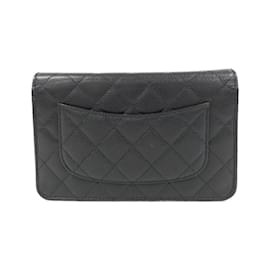 Chanel-Chanel Timeless Classic Line AP0250 Chain Wallet-Black,Dark red