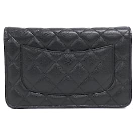 Chanel-Chanel Timeless Classic Line AP0250 Chain Wallet-Black,Dark red